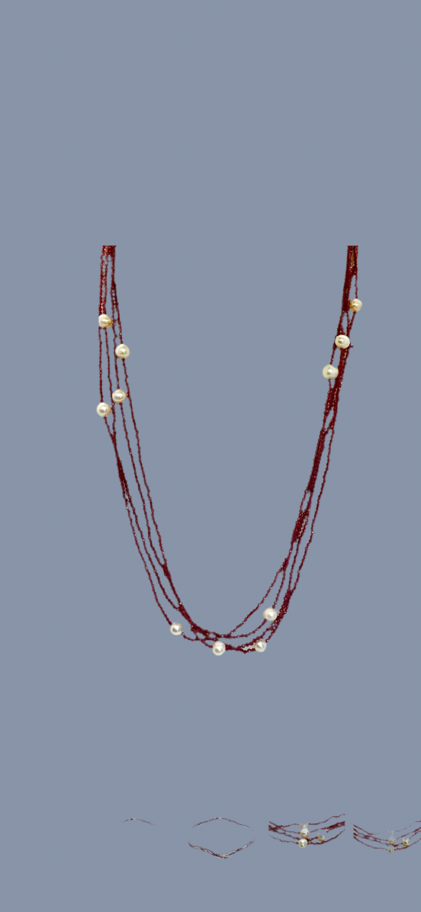 Red Garnet Beaded Necklace!