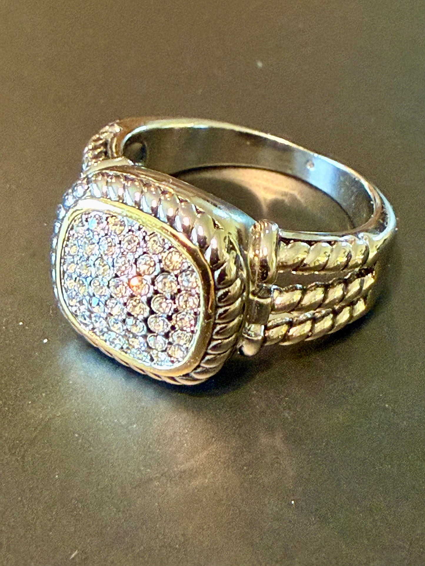 Pave Roped Band Ring! 9