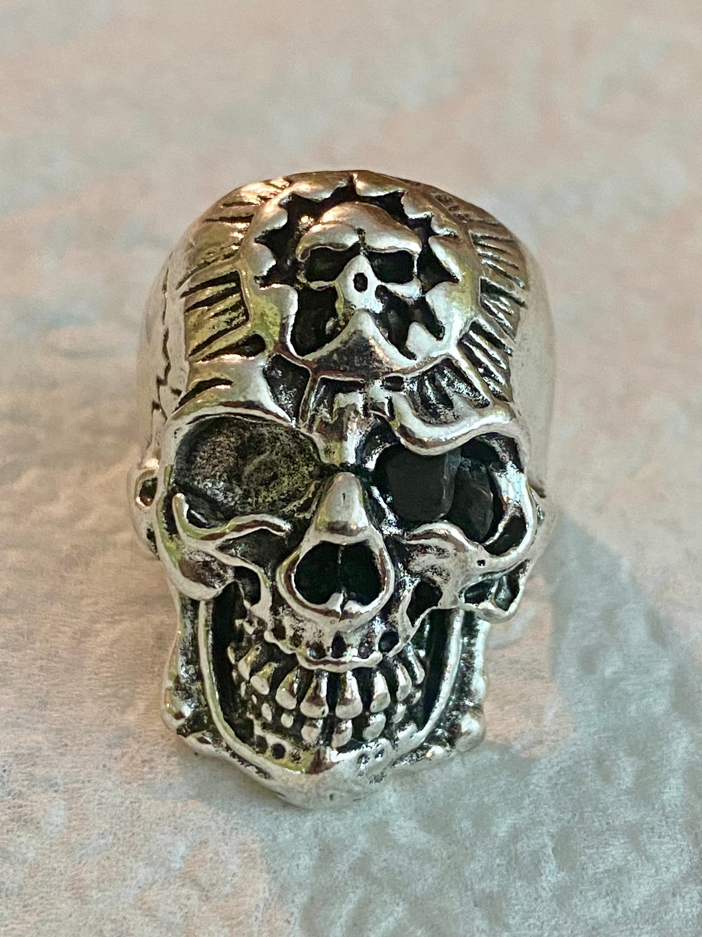 Silver Plated Skull Ring! 10