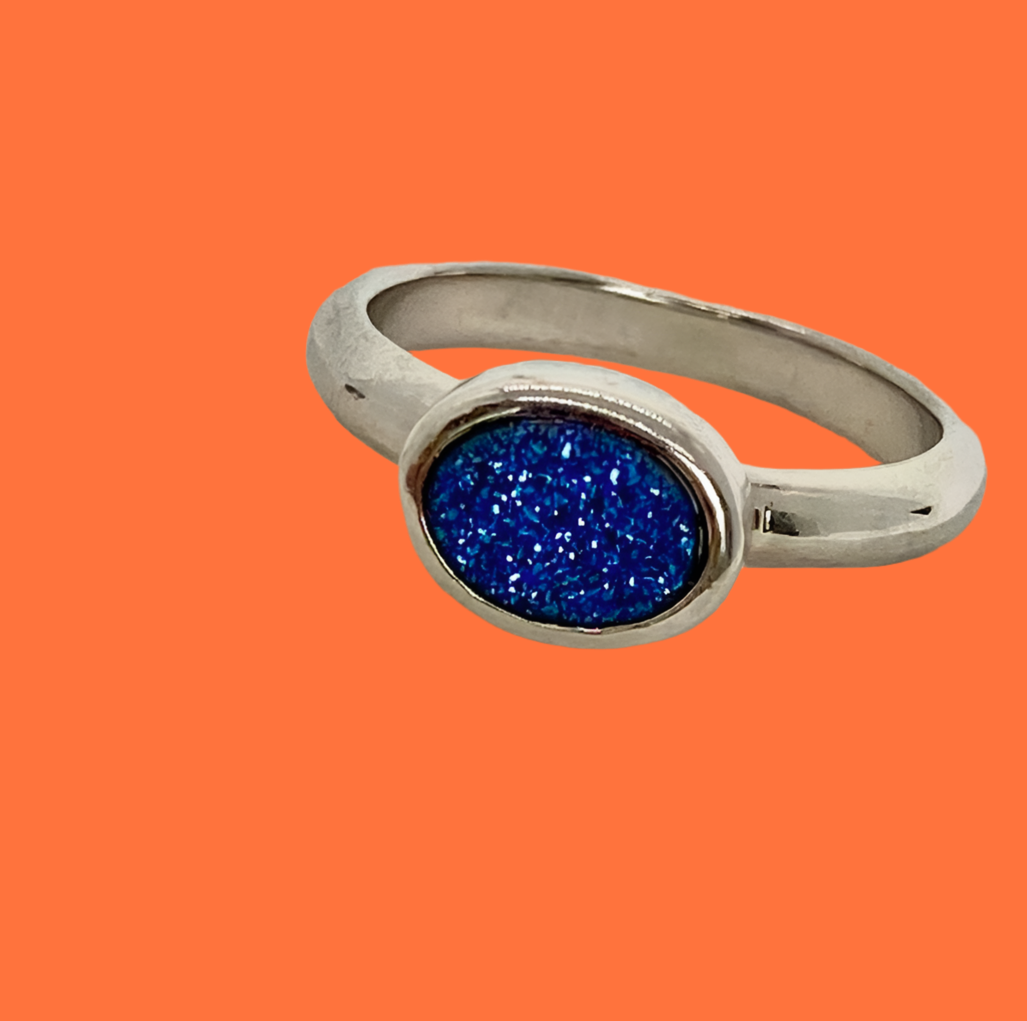 Blue Druzy Ring! 8