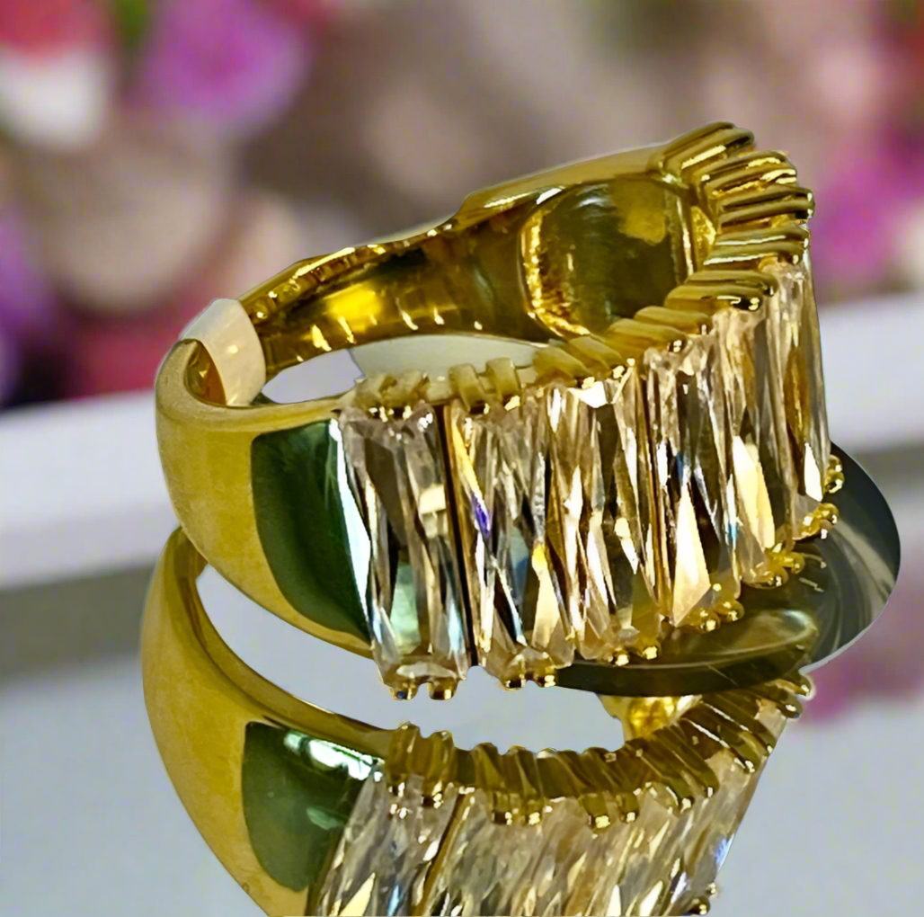 Yellow Gold Plated Ring! 8