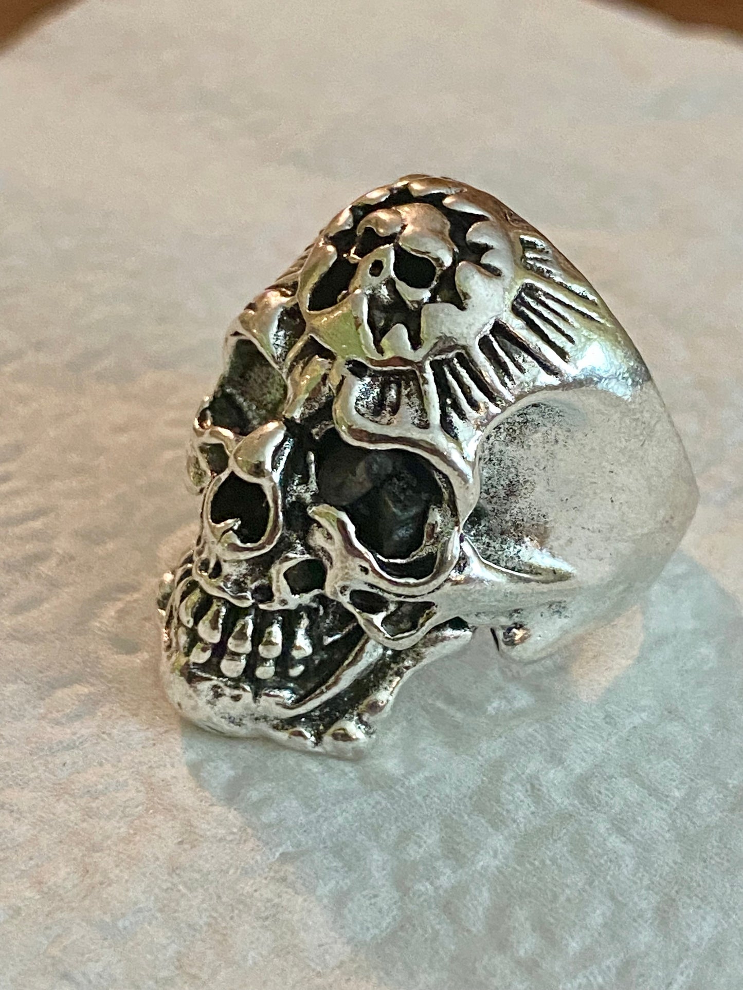 Silver Plated Skull Ring! 10