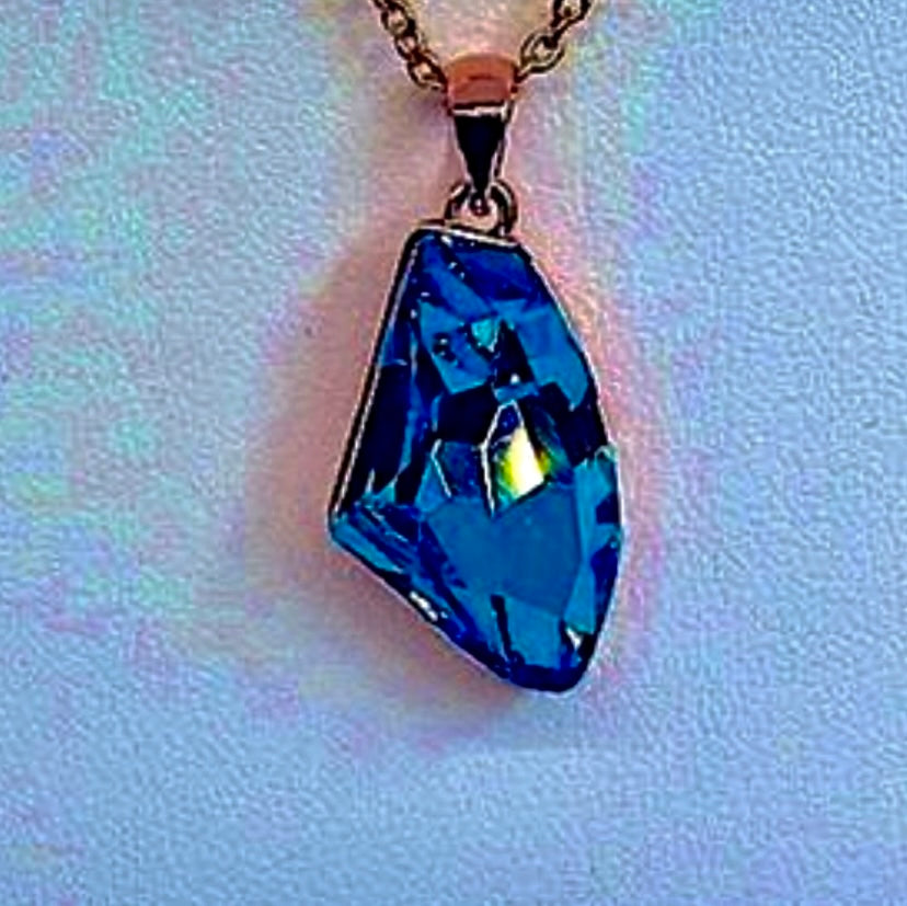 Blue Crystal Necklace!