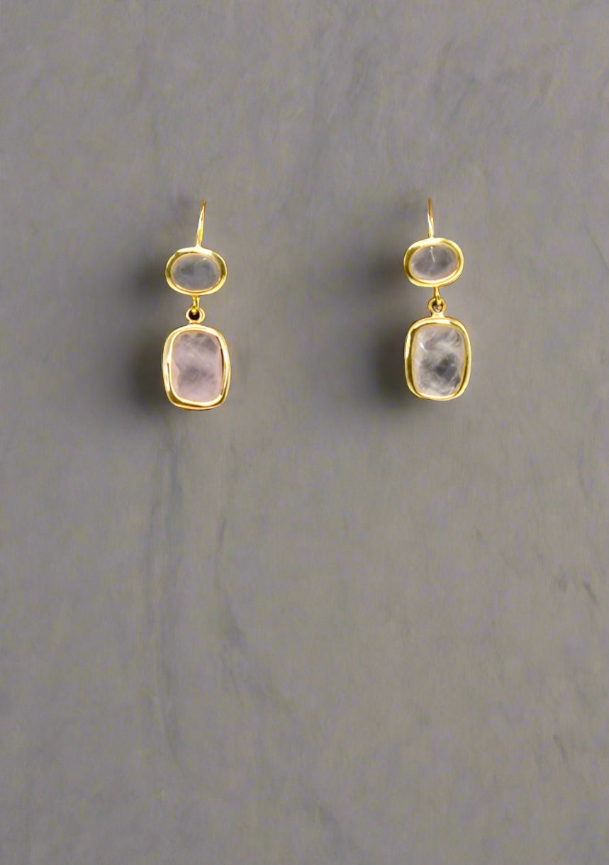 Gold Filled Quartz Earrings!