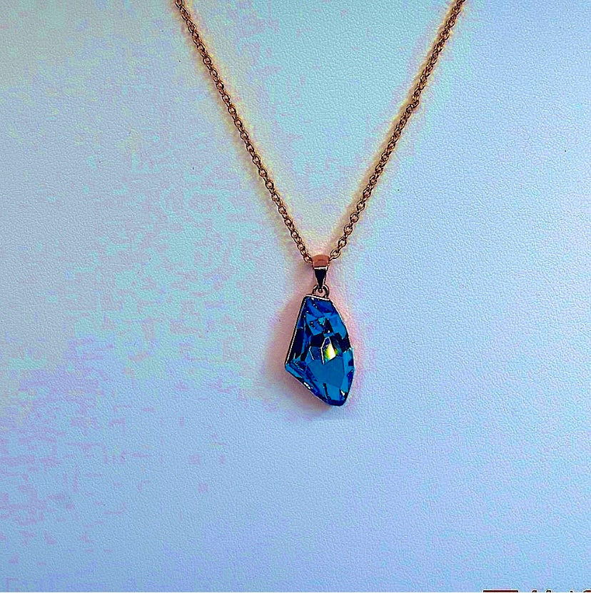 Blue Crystal Necklace!