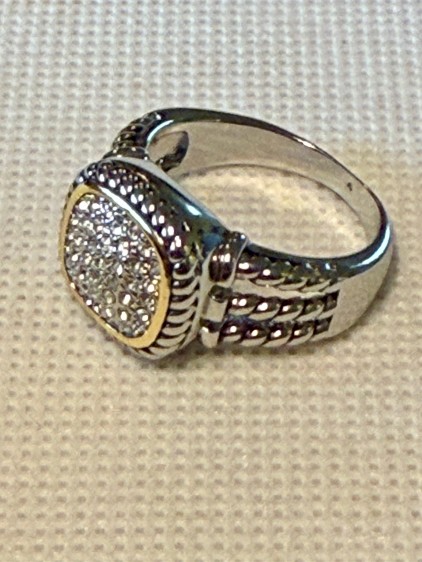 Pave Roped Band Ring! 9