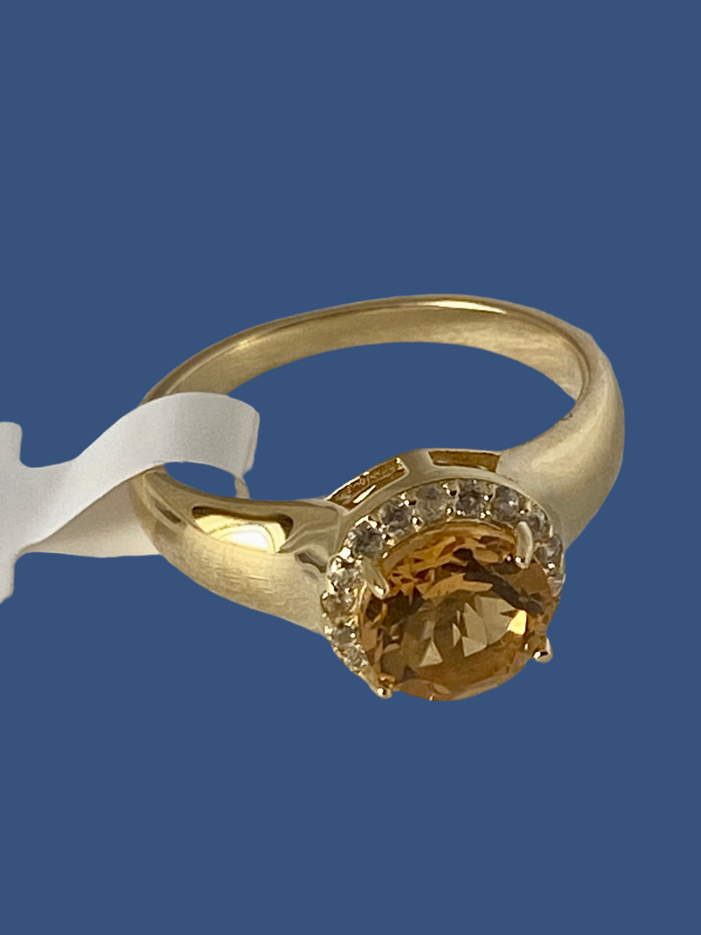 Ladies Citrine Crystal Ring! 9