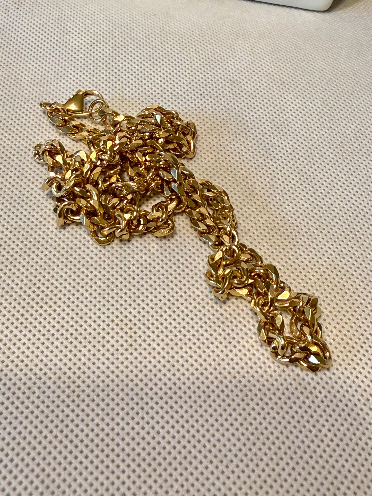 Steel Chain Curb Necklace! 24”