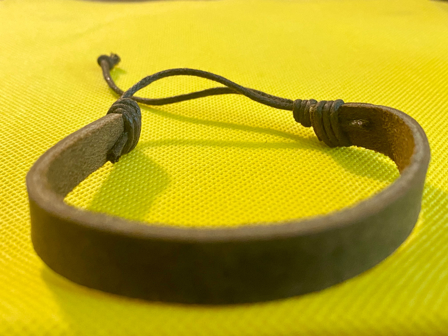 Handmade Leather Strip Bracelet!
