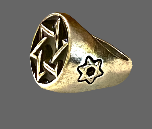 Silver Plated Star Shield Ring!