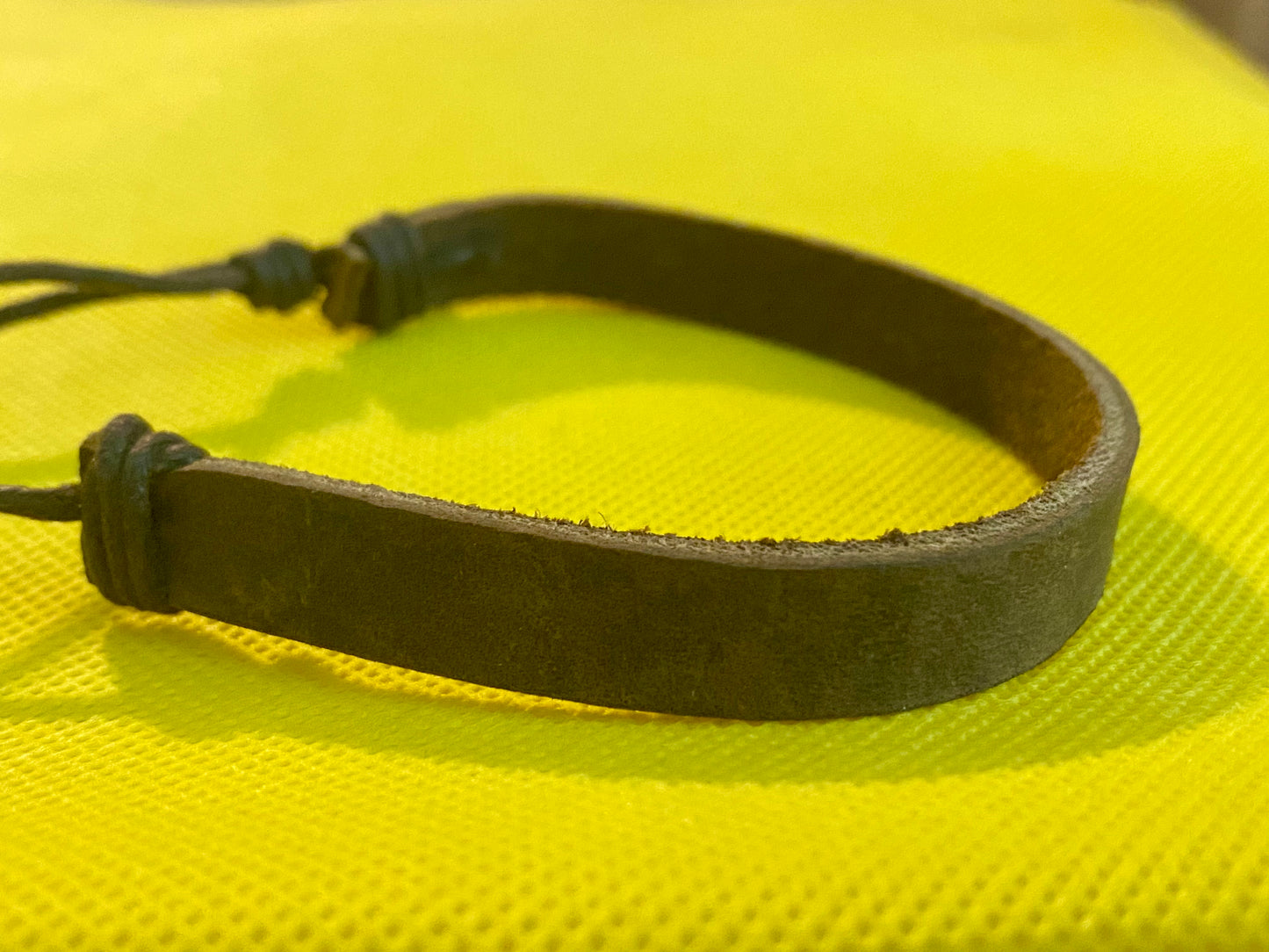 Handmade Leather Strip Bracelet!