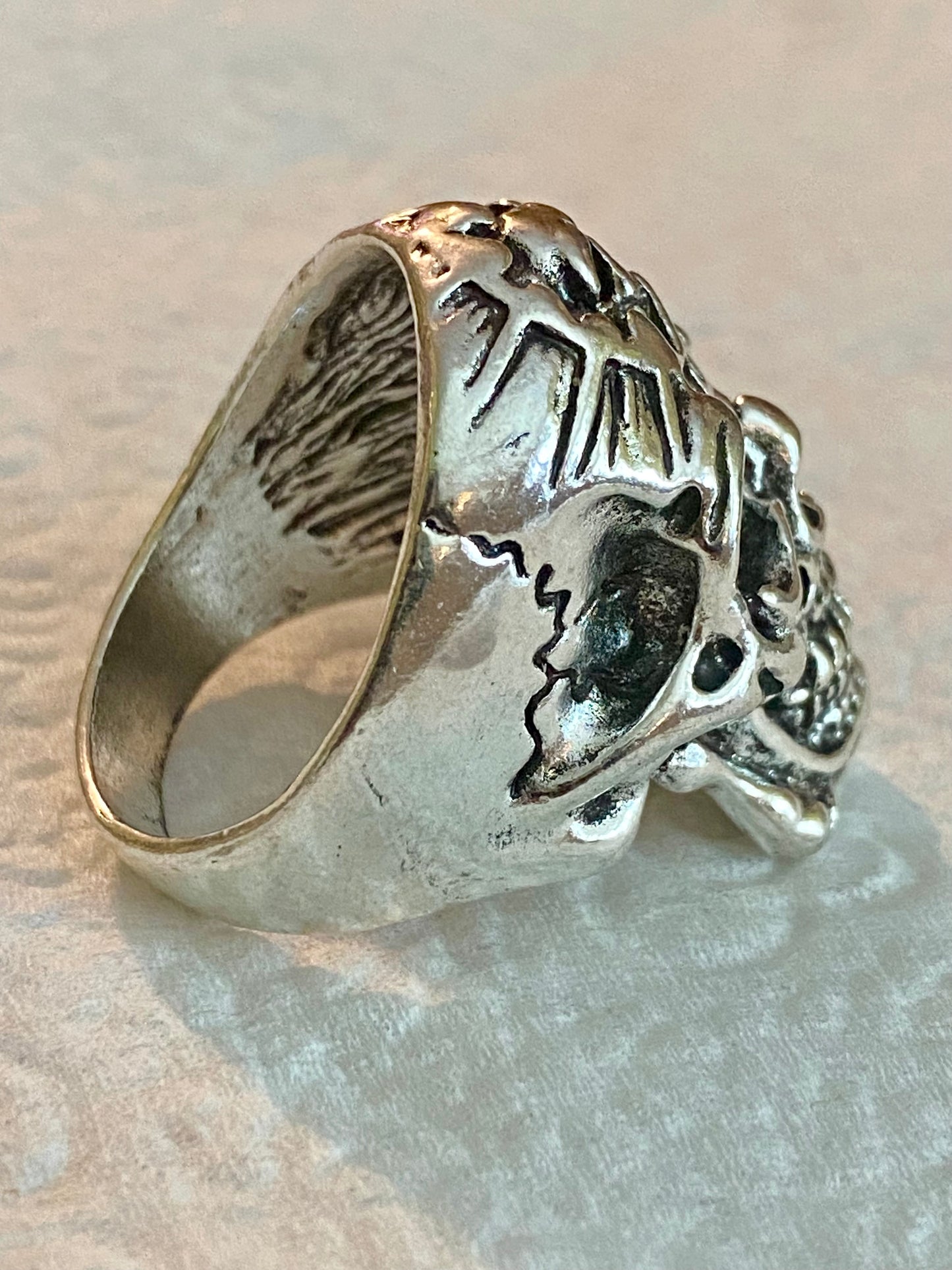 Silver Plated Skull Ring! 10