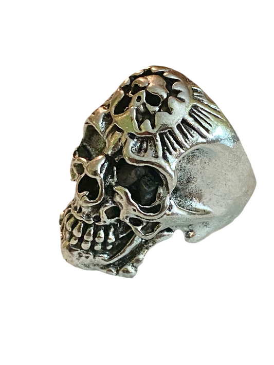 Silver Plated Skull Ring! 10
