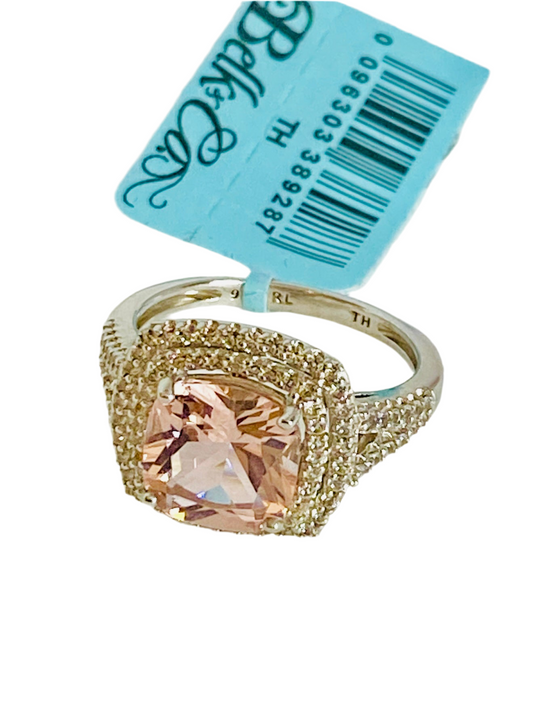 Ladies Morganite And Sapphire Ring! 7