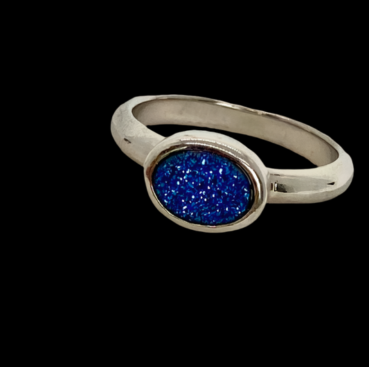 Blue Druzy Ring! 8