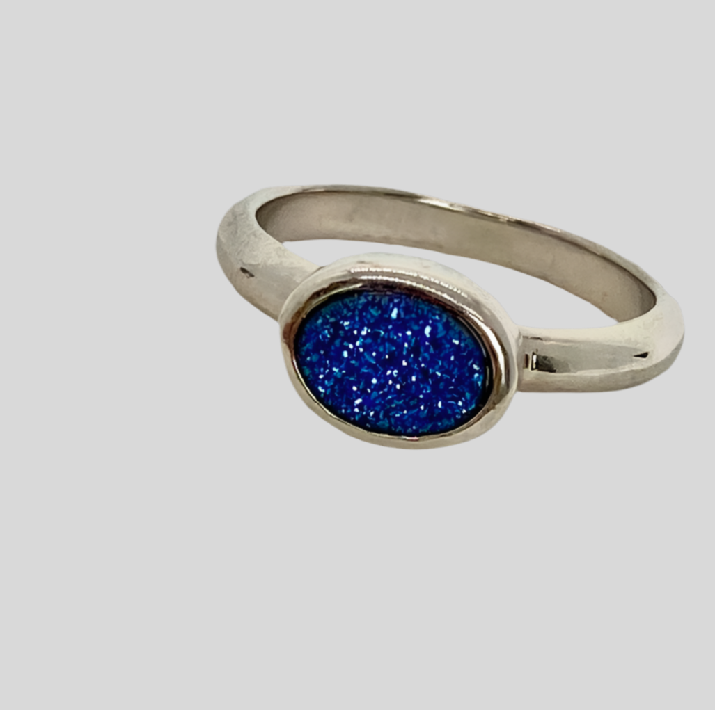 Blue Druzy Ring! 8