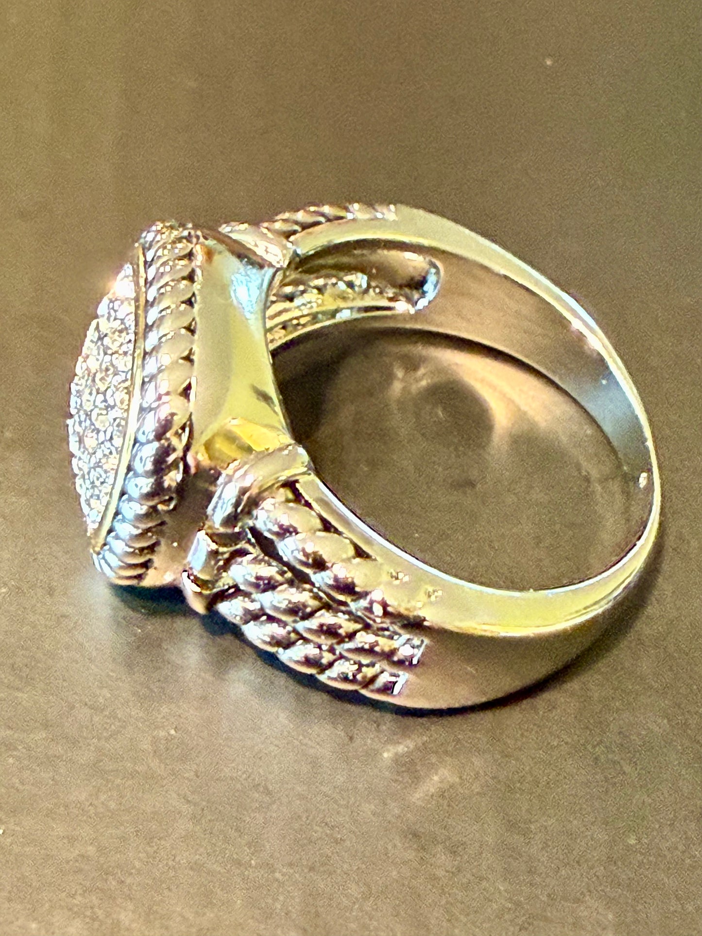 Pave Roped Band Ring! 9