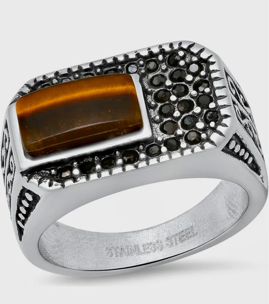 Men’s Tiger’s Eye Ring! 9