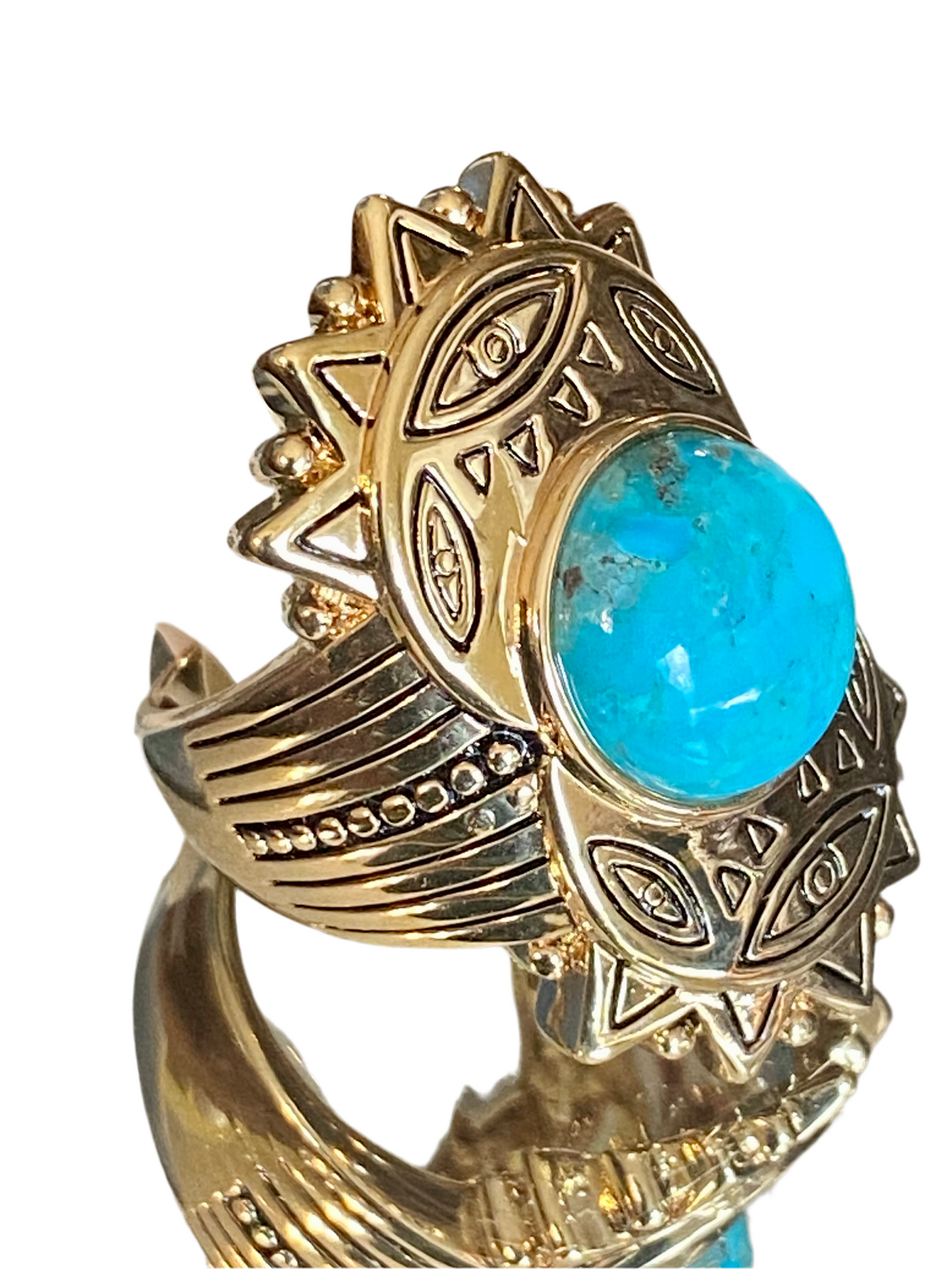Yellow Gold Ring With Turquoise!! 8