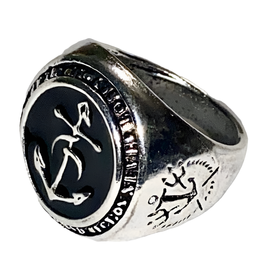 Silver Plated Ship’s Anchor Styled Ring! 10