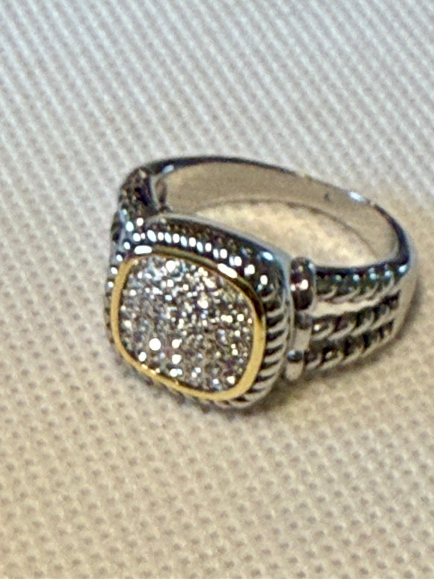 Pave Roped Band Ring! 9