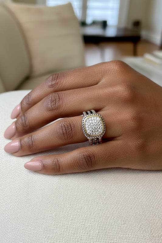 Pave Roped Band Ring! 9