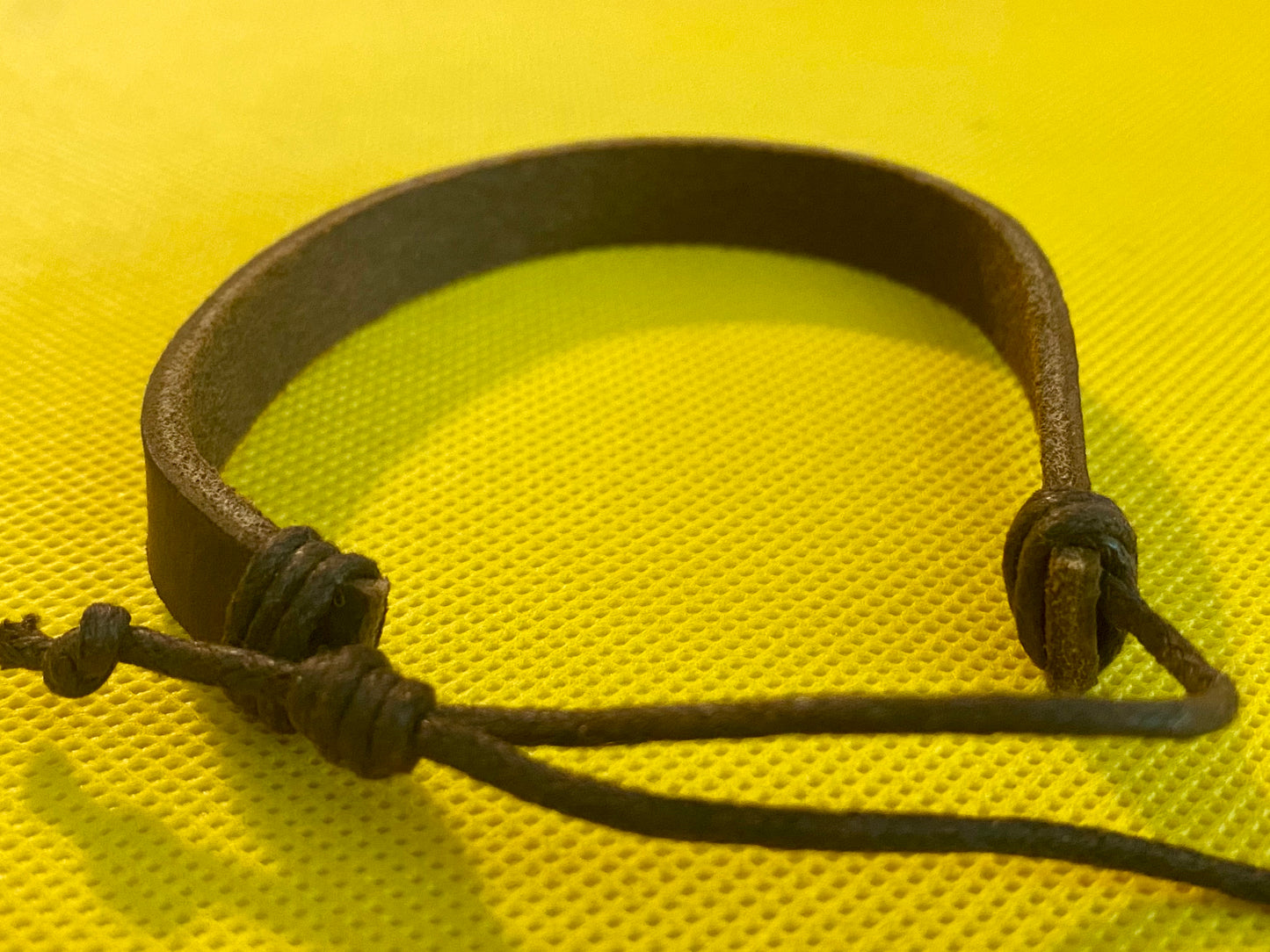 Handmade Leather Strip Bracelet!