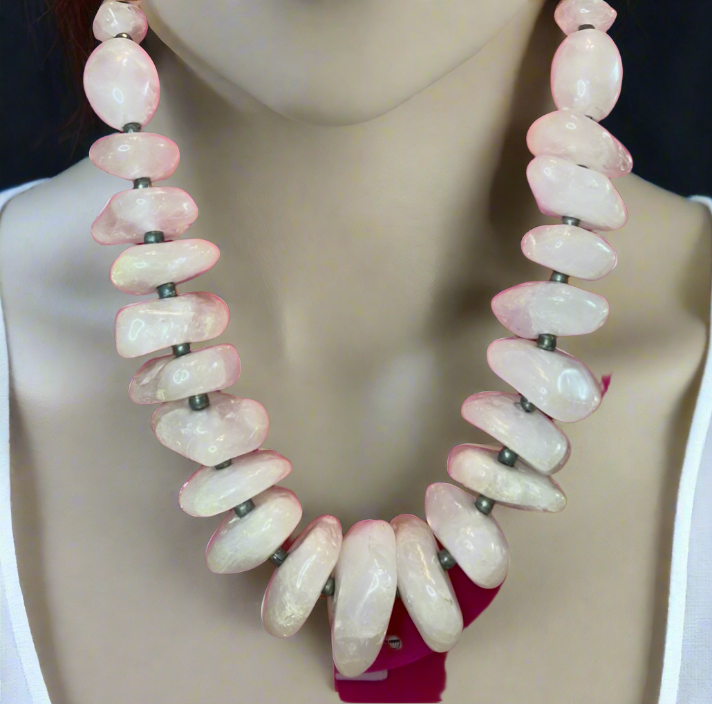 White Quartz Stone Necklace!