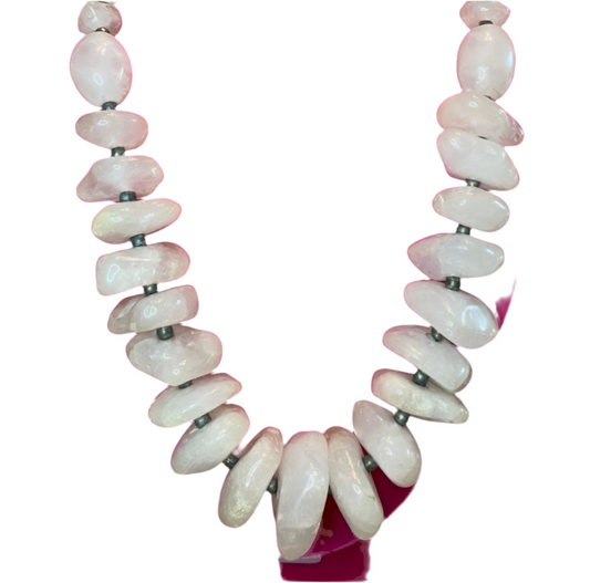 White Quartz Stone Necklace!