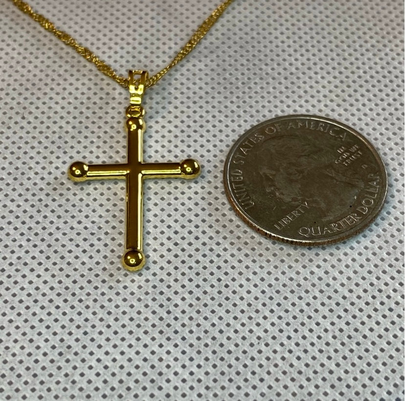 Gold Filled Cross Pendant Necklace!