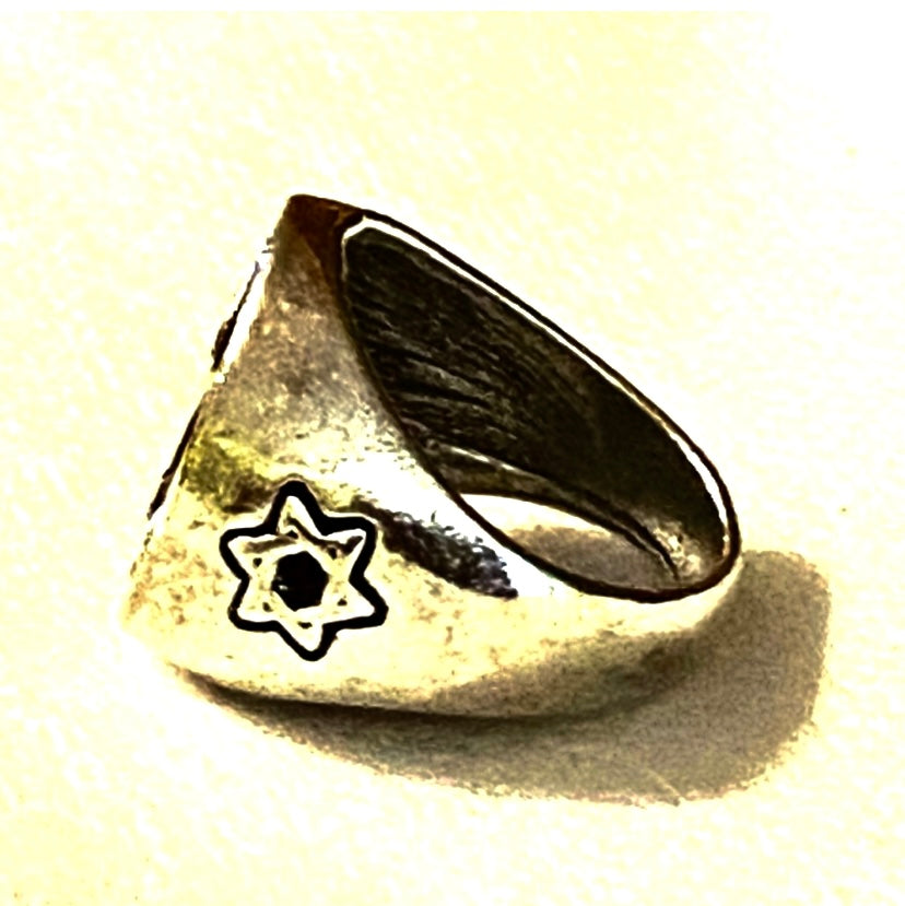 Silver Plated Star Shield Ring!