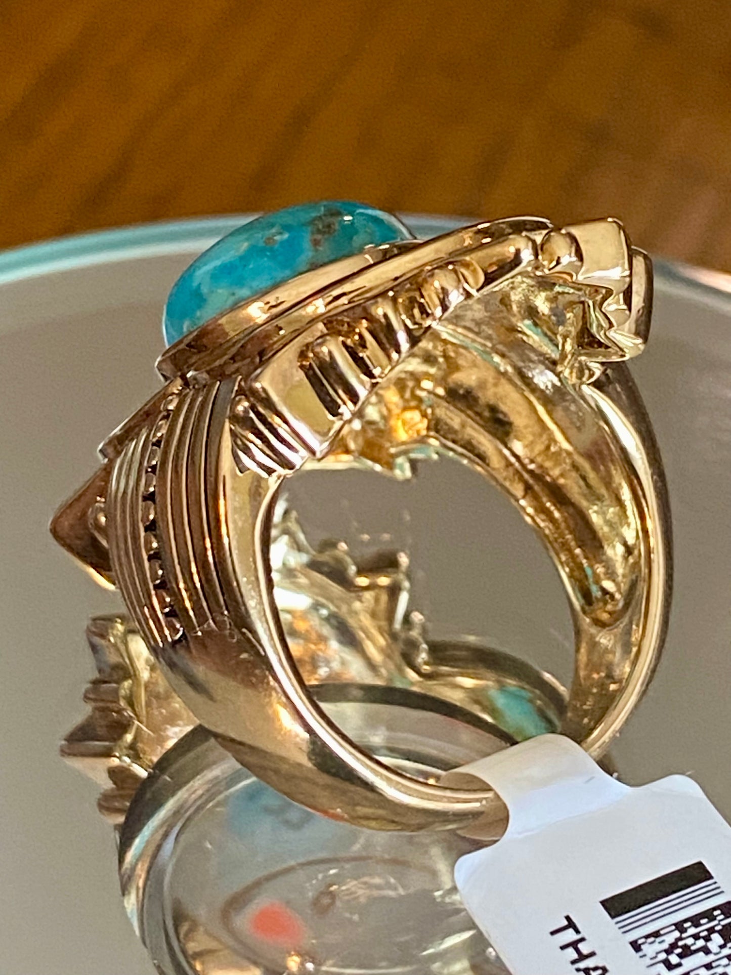 Yellow Gold Ring With Turquoise!! 8