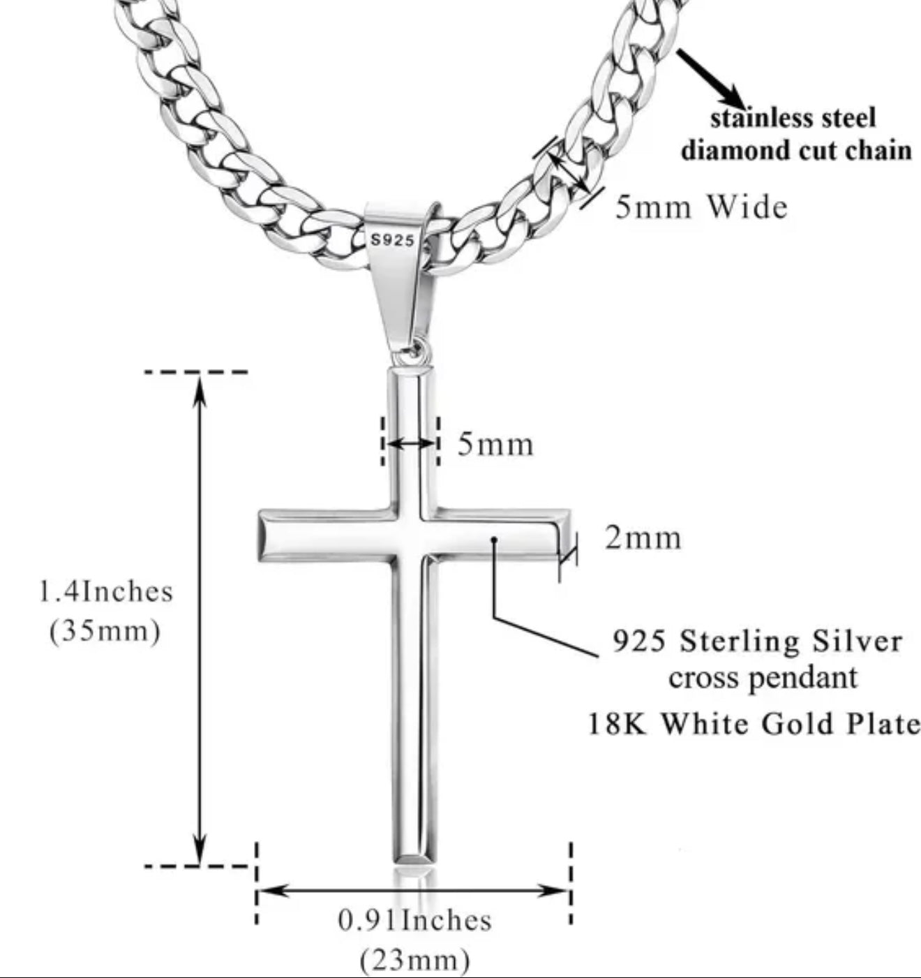 Cross Pendant Necklace!
