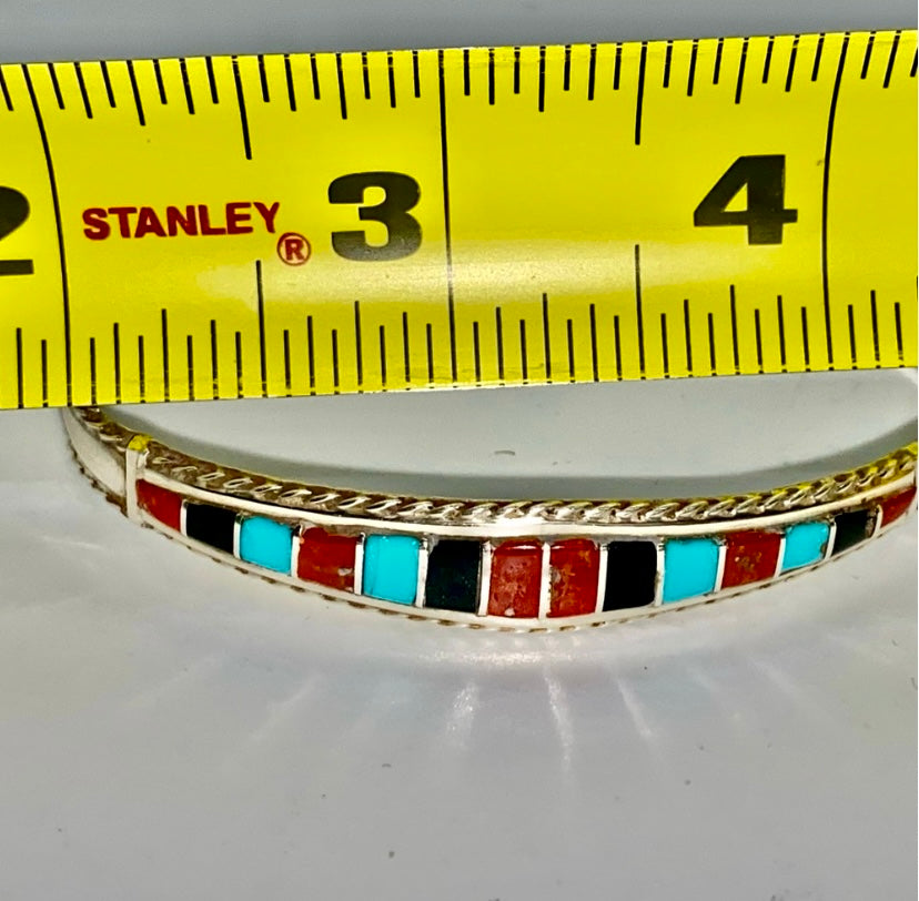 Handmade Zuni Inlay Cuff Bracelet!