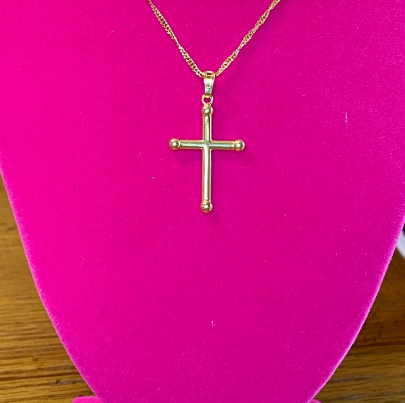 Gold Filled Cross Pendant Necklace!