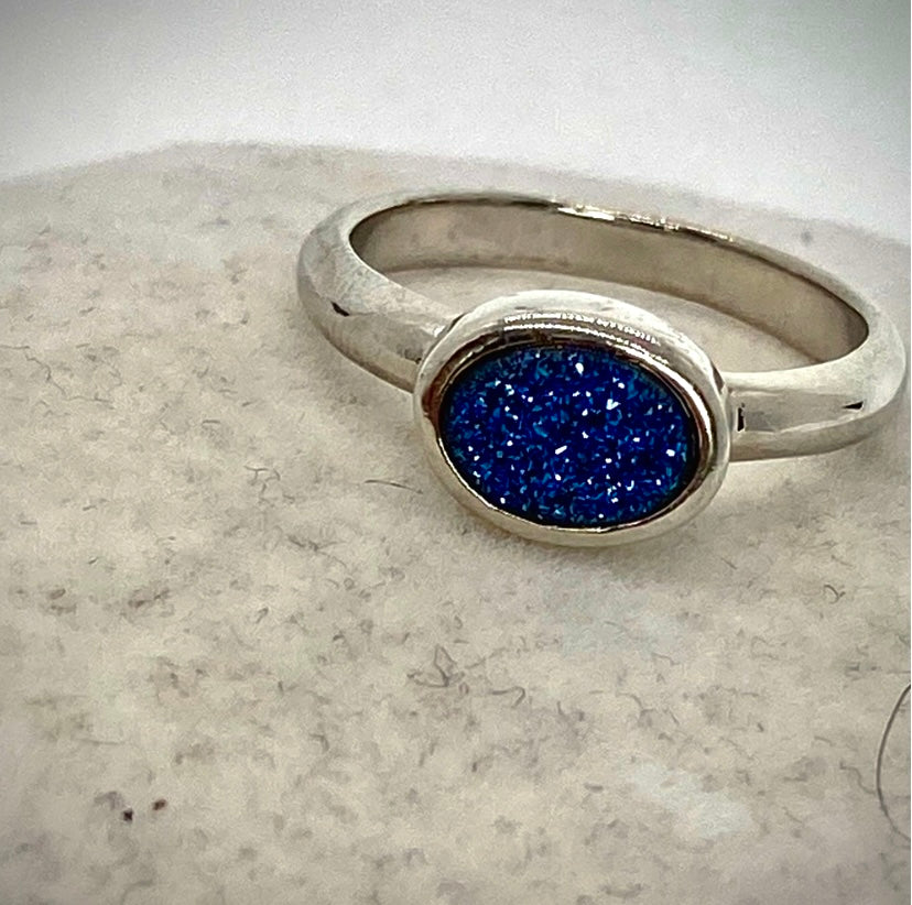 Blue Druzy Ring! 8