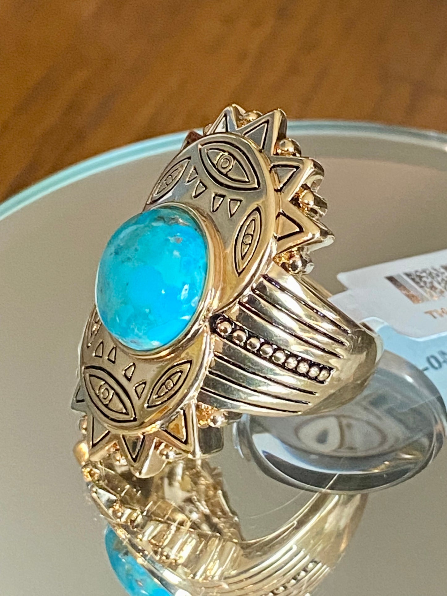 Yellow Gold Ring With Turquoise!! 8