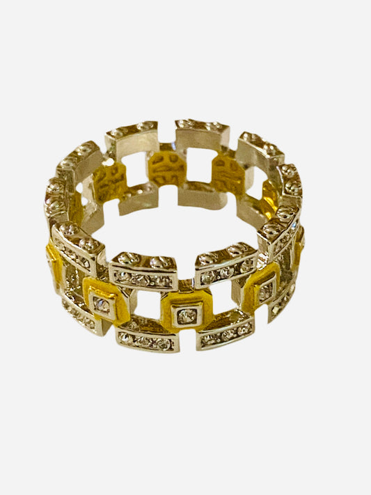 Inlaid Band W/ Crystals! 10