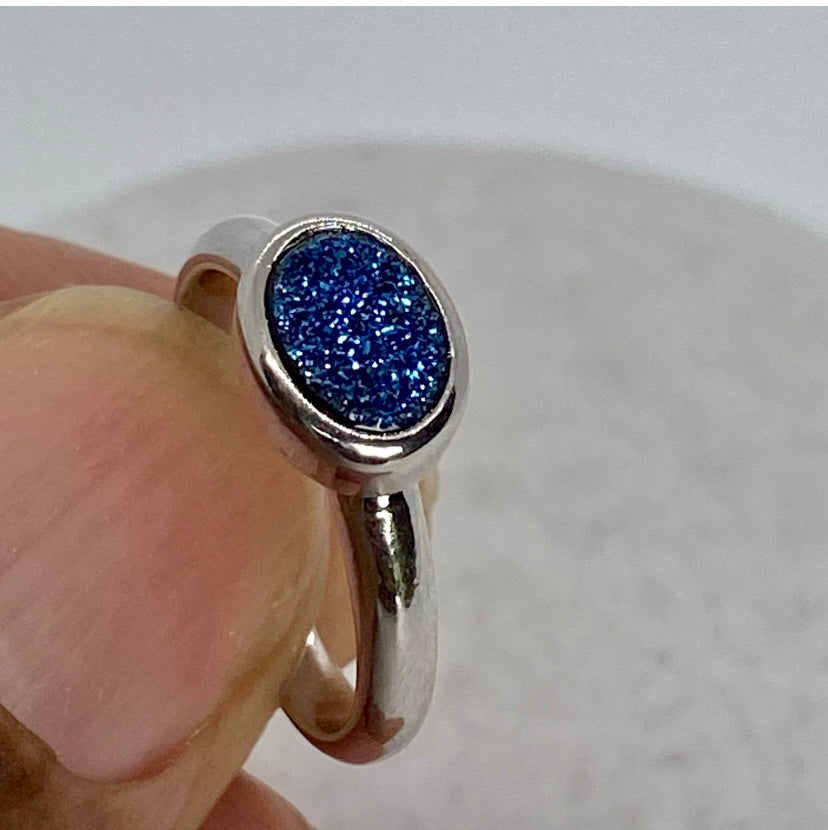 Blue Druzy Ring! 8