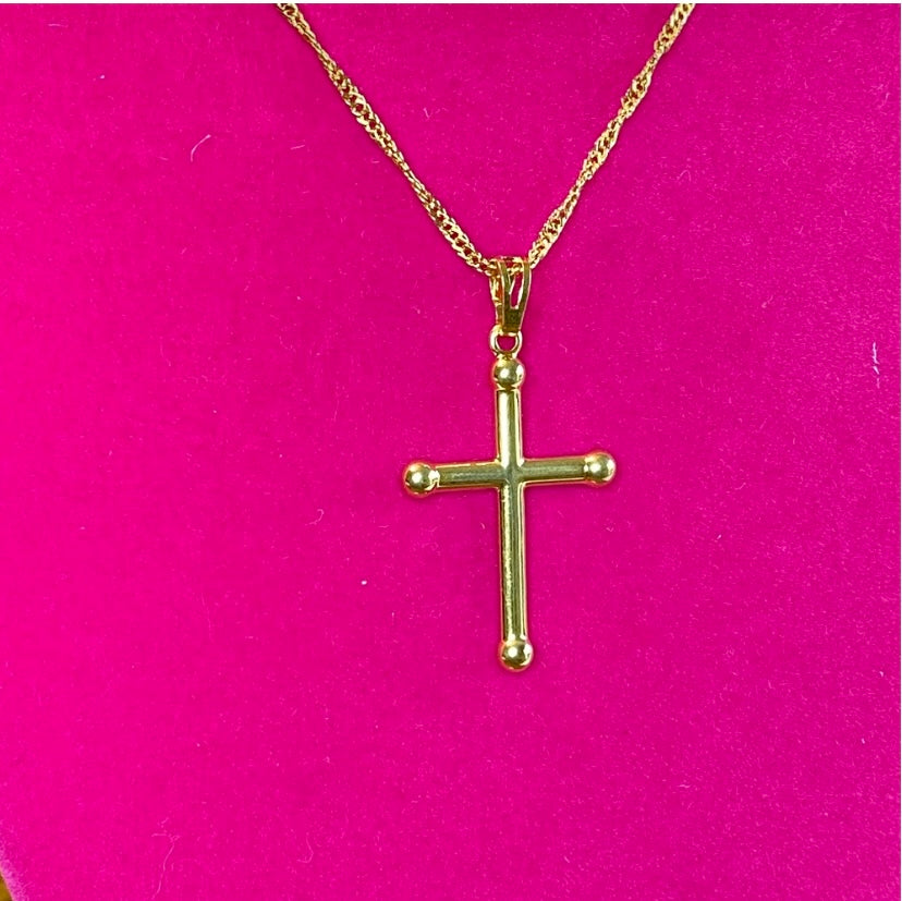 Gold Filled Cross Pendant Necklace!