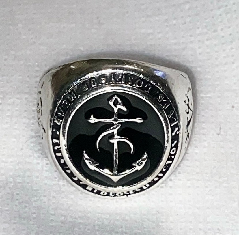 Silver Plated Ship’s Anchor Styled Ring! 10