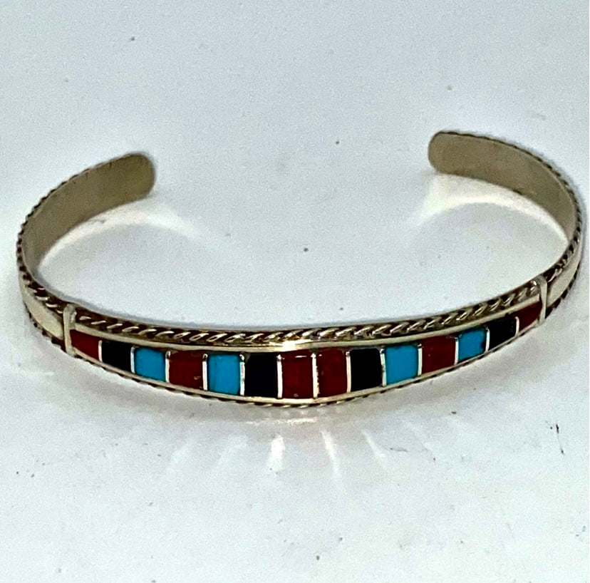 Handmade Zuni Inlay Cuff Bracelet!