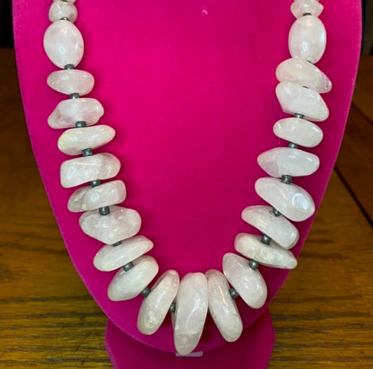 White Quartz Stone Necklace!