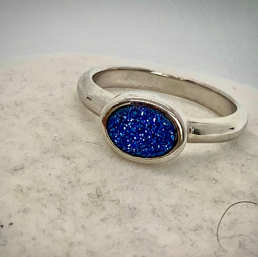 Blue Druzy Ring! 8