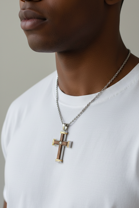Cross Pendant Chain Necklace!