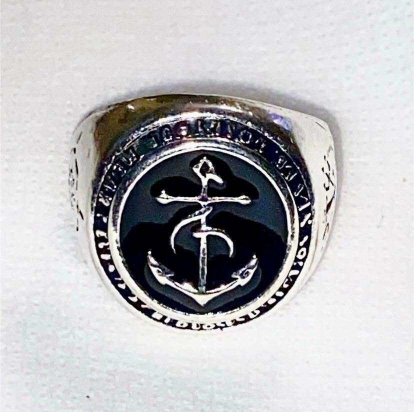 Silver Plated Ship’s Anchor Styled Ring! 10