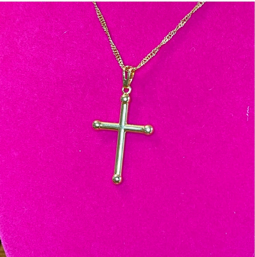 Gold Filled Cross Pendant Necklace!