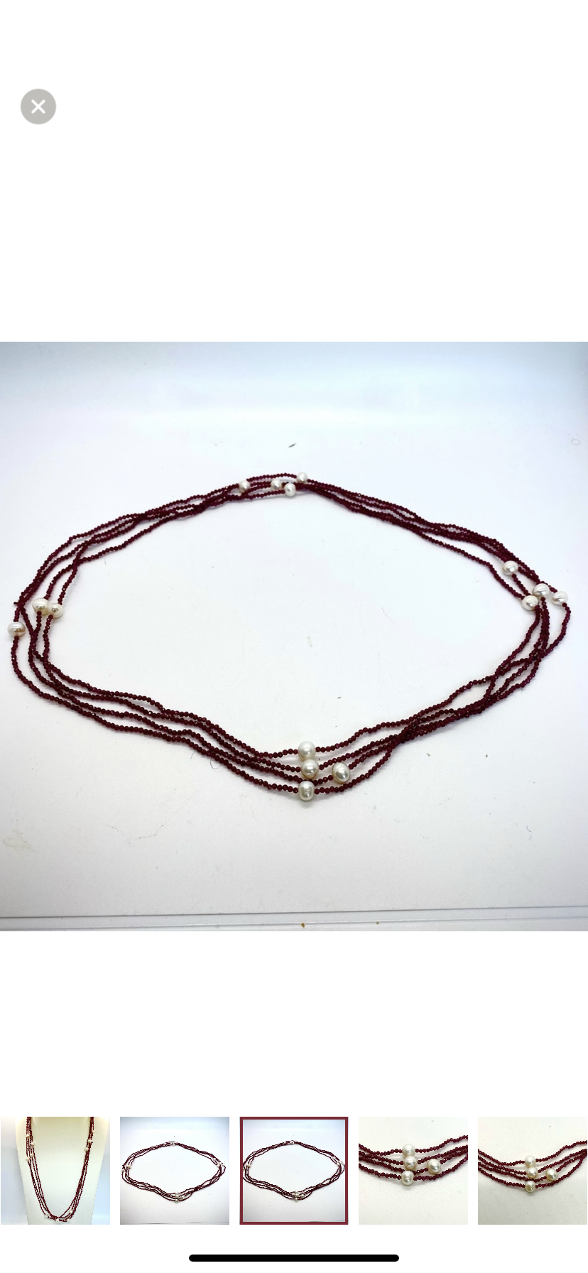 Red Garnet Beaded Necklace!