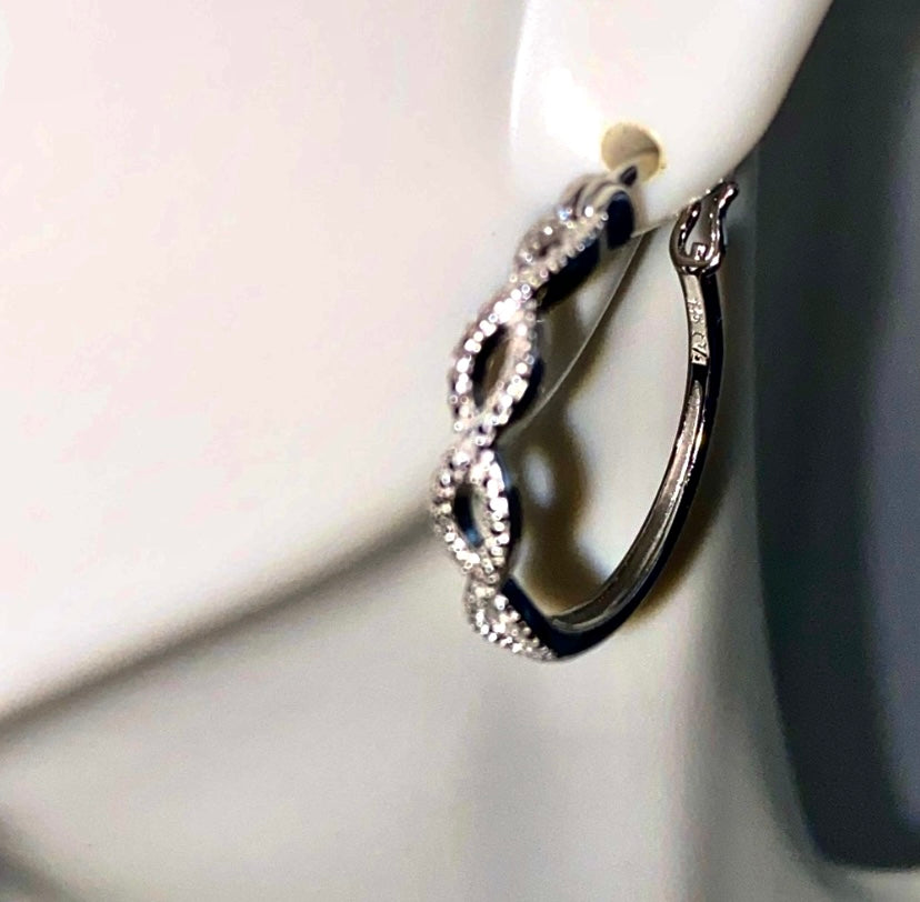 Diamond Accented Hoop Earrings!