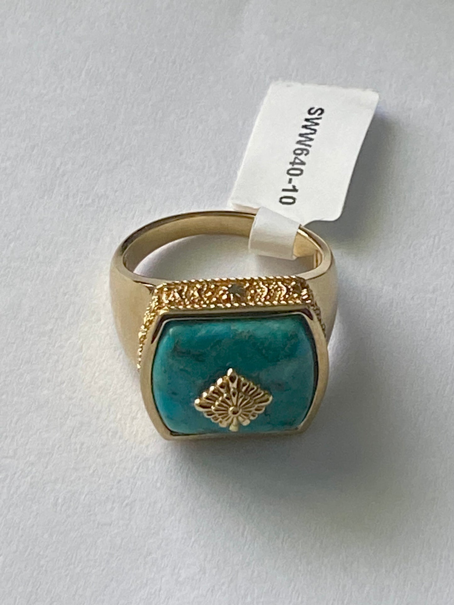Men’s Turquoise Signet Ring! 10